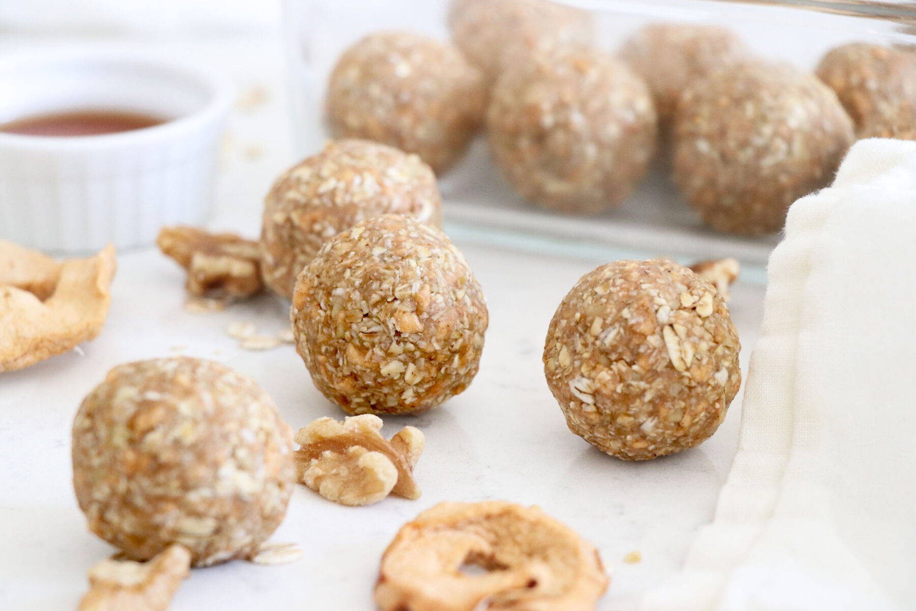 snack bites on countertop