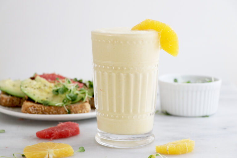 Citrus Avocado Toast + Orange Creamsicle Smoothie