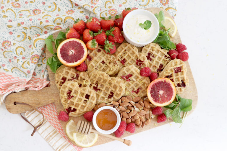 Lemon Raspberry Waffle Brunch Board