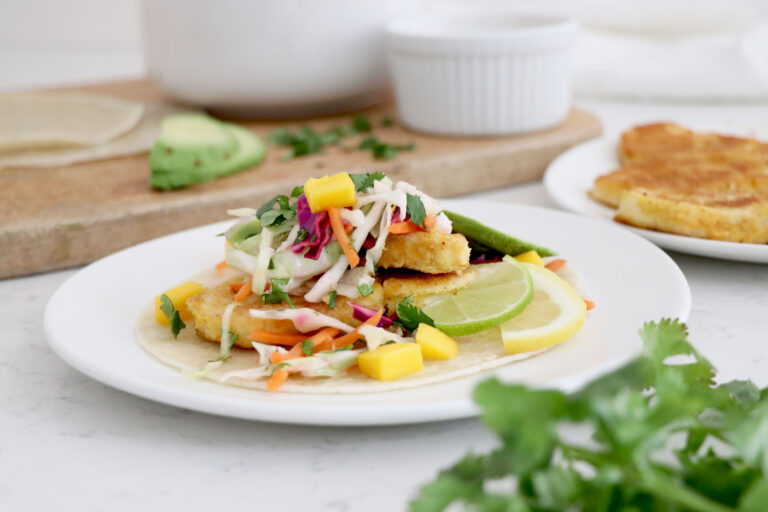 Coconut Crusted Fish Tacos with a Citrus Slaw