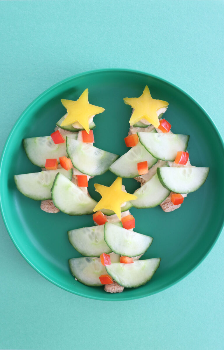 Christmas Snack For Kids Cucumber Trees