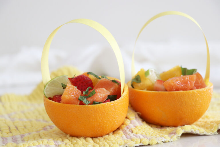 Orange Fruit Salad Easter Basket