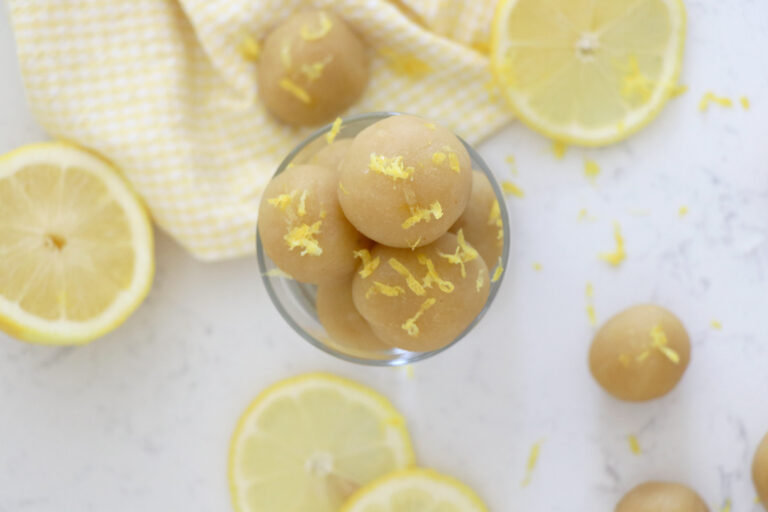 Lemon Almond Cookie Dough Bites