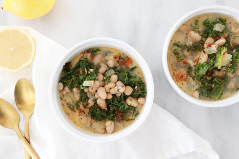 CREAMY LEMON WHITE BEAN KALE SOUP