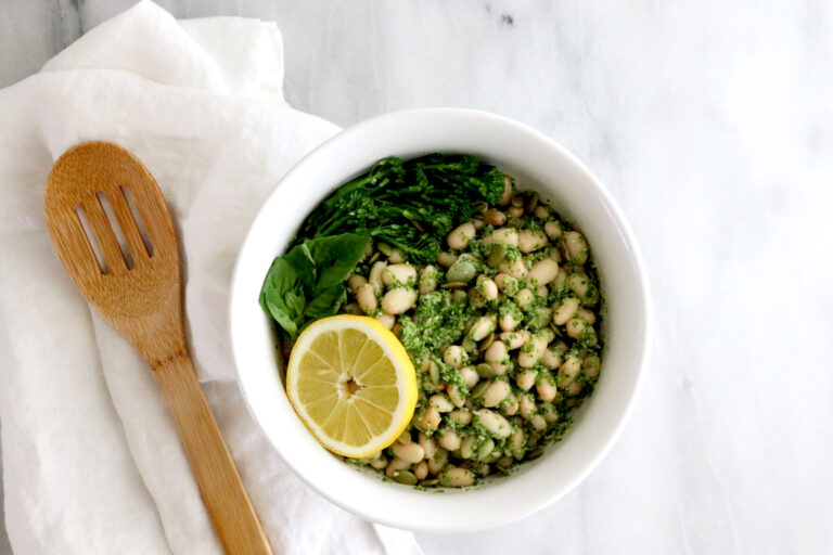 Lemon Broccolini Pesto & Beans