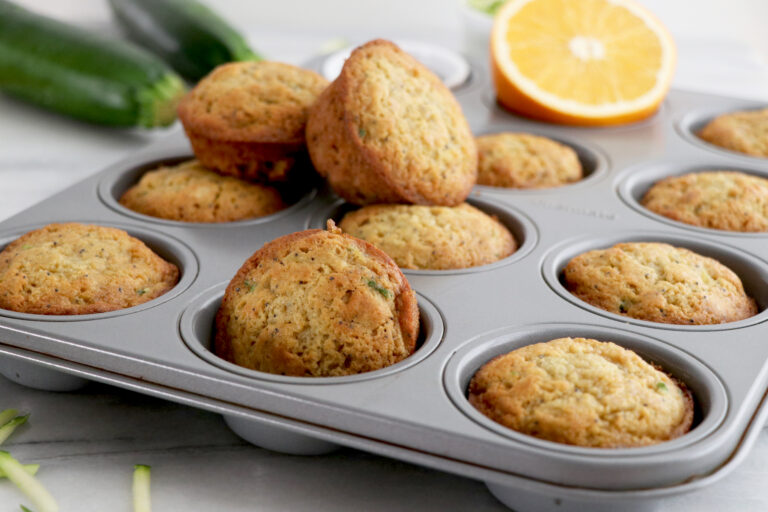 Orange Poppy Seed Zucchini Muffins