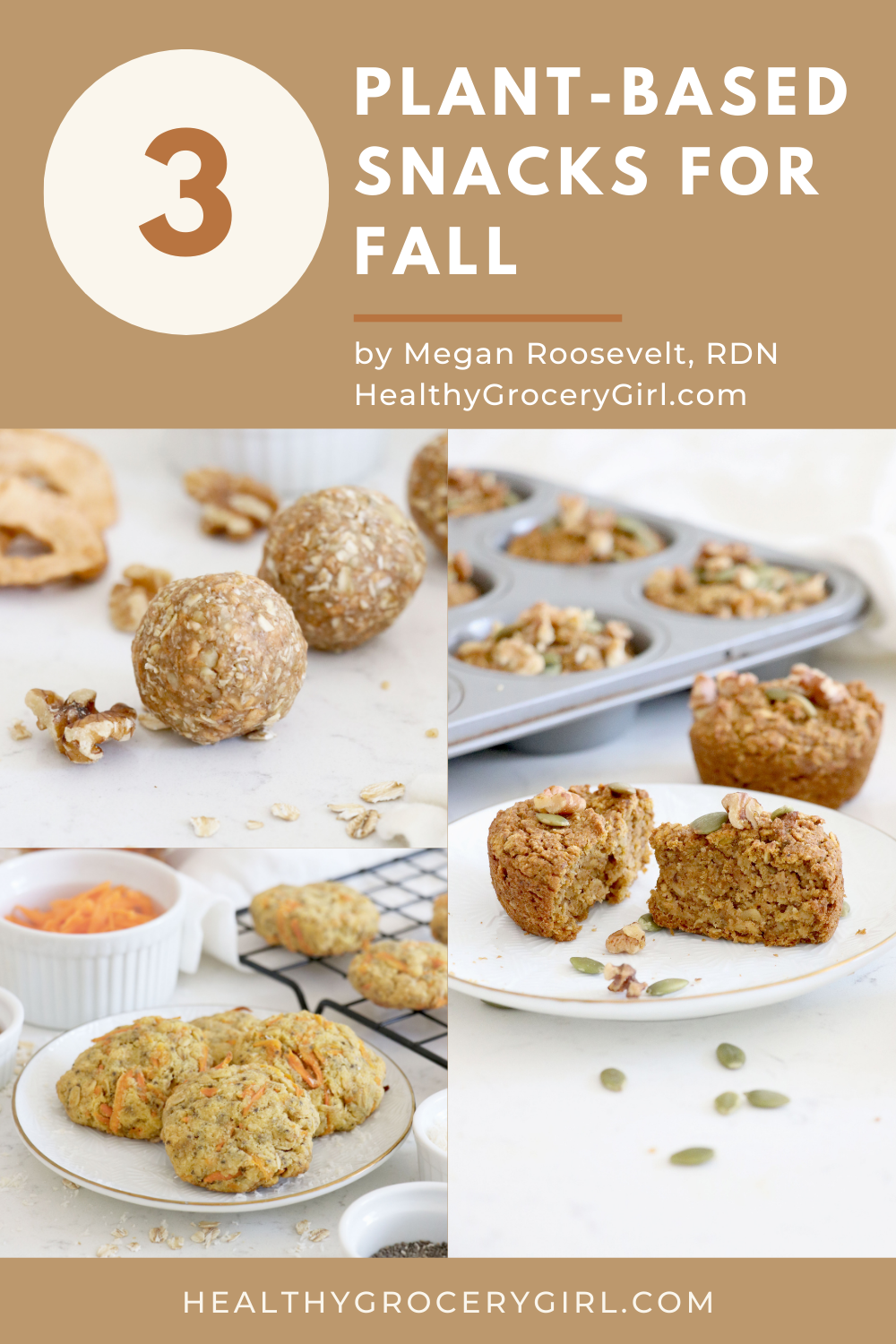 Vegan Fall Snacks Pinterest Graphic