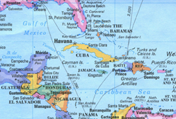 Caribbean Islands Puerto Pico Bahamas Cayman Islands Aruba Venezuela Brazil Columbia Netherlands.